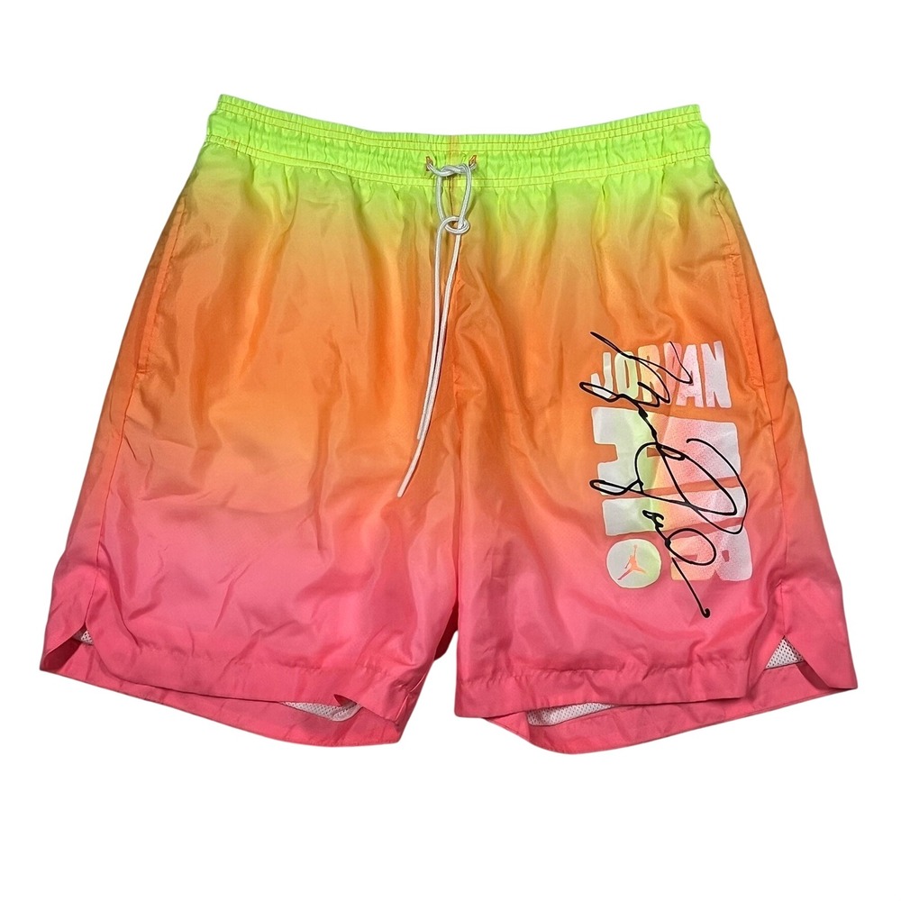 Jordan Swim Trunks Mens Large Multi Color Gradient Ombre Mesh Lined CZ4849-358